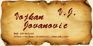 Vojkan Jovanović vizit kartica